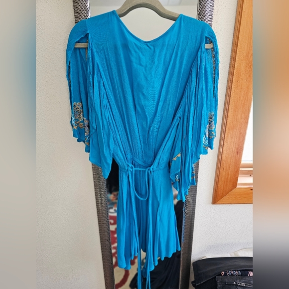 NWT Free People Embroidered Cora Mini Dress - Picture 5 of 5